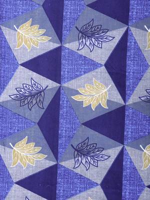 BLUE GEOMETRIC 20 TC Cotton  SINGLE Bedsheet with  Pillow Cover 3