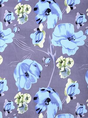 BLUE AND GREY FLORAL 20 TC Cotton  SINGLE Bedsheet with  Pillow Cover 3