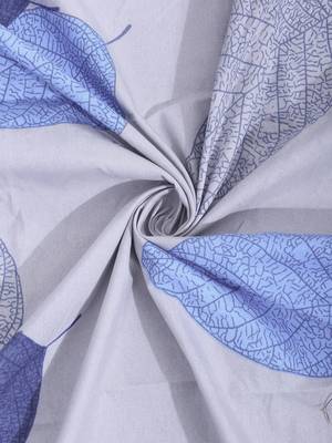 BLUE AND GREY FLORAL 20 TC Cotton  SINGLE Bedsheet with  Pillow Cover 4