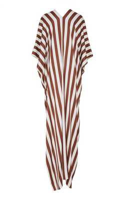 JSDC Striped Printed Ankle Length Satin Silk Kaftan For Women 5