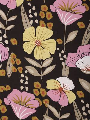 BROWN FLORAL 20 TC Cotton  SINGLE Bedsheet with  Pillow Cover 3