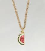 Watermelon Design Charm Pendant Chain for Women and Girls 