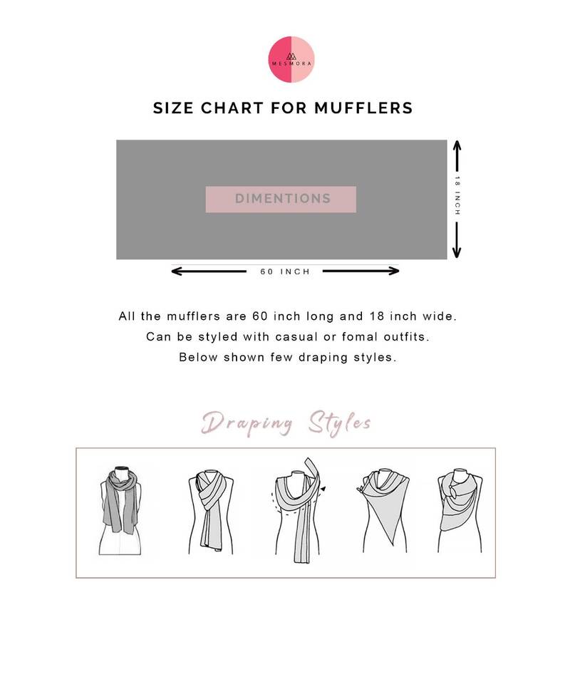 Mono Orange Woollen Embroidered Khadi Muffler