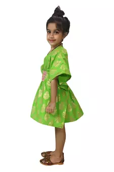 Aglare cotton cute kurti,kaftan,  Kaftan for kids.Kaftan Green