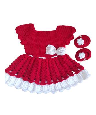 Woonie Fit and Flare Frock with Booties Red 1