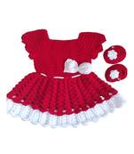 Woonie Fit and Flare Frock with Booties Red