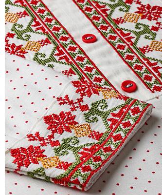 Off-white embroidered cotton kurtas-and-kurtis 5
