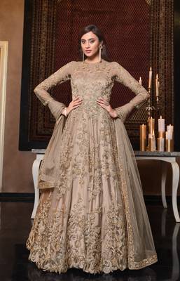 Chiku embroidered net salwar 1