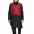 EVERWILLOW ETHNIC WEAR BLACK KURTA PYJAMA WITH RED WAIST COAT JACKET FOR KIDS AND BOYS