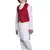 EVERWILLOW ETHNIC WEAR WHITE KURTA PYJAMA WITH RED WAIST COAT JACKET FOR KIDS AND BOYS