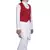 EVERWILLOW ETHNIC WEAR WHITE KURTA PYJAMA WITH RED WAIST COAT JACKET FOR KIDS AND BOYS