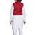 EVERWILLOW ETHNIC WEAR WHITE KURTA PYJAMA WITH RED WAIST COAT JACKET FOR KIDS AND BOYS
