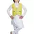 EVERWILLOW ETHNIC WEAR WHITE KURTA PYJAMA WITH YELLOW WAIST COAT JACKET FOR KIDS AND BOYS