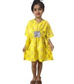Aglare cotton cute kurti,kaftan,  Kaftan for kids.Kaftan Yellow