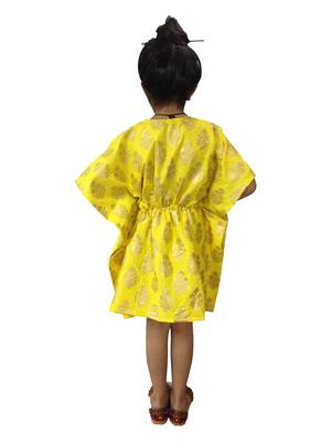 Aglare cotton cute kurti,kaftan,  Kaftan for kids.Kaftan Yellow 2