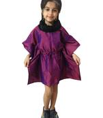 Aglare Taffeta,kaftan dress kaftan nighty kaftan kurtis kaftan top fur collar mauve 