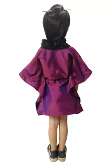Aglare Taffeta,kaftan dress kaftan nighty kaftan kurtis kaftan top fur collar mauve 