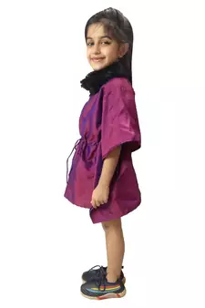 Aglare Taffeta,kaftan dress kaftan nighty kaftan kurtis kaftan top fur collar mauve 