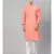 Men Peach & White Printed Straight Kurta With Pyjama
