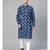 Men Blue Indigo Hand Block Print Straight Sustainable Kurta With Pyjama
