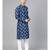 Men Blue Indigo Hand Block Print Straight Sustainable Kurta With Pyjama