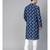 Men Blue Indigo Hand Block Print Straight Sustainable Kurta With Pyjama