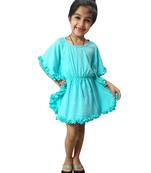 Aglare Crepe,kaftan dress kaftan nighty kaftan kurtis kaftan top  turquoise 