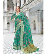 Sangam Prints Rama Organza Digital Print Traditional Saree