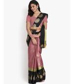Art Silk foil printed saree with havey belt for women