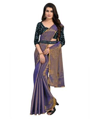 banarasi silk soild saree with havey blouse pice&With Havey Belt 1