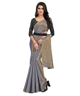 banarasi silk soild saree with havey blouse pice&With Havey Belt 1