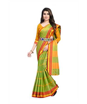 designer jacquard printed saree with blouse pice&With Havey Belt 1