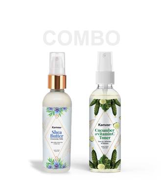 Kamree Cucumber & Vitamin C Toner combo of Shea Butter Cleansing Milk 1