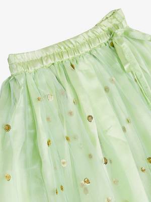 Saka Designs Green Lehenga choli with flowers on the yoke 4
