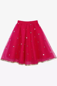 Saka Designs Yellow Choli With Embroidery And Sequenced Lehenga