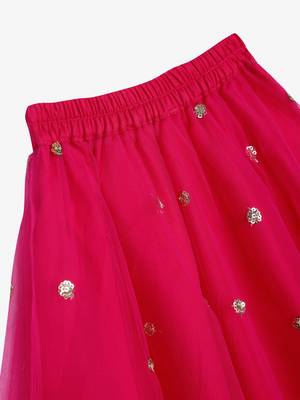 Saka Designs Yellow Choli With Embroidery And Sequenced Lehenga 5
