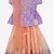 Saka Designs Jacquard Lehenga Choli Set In Mauve And Peach 