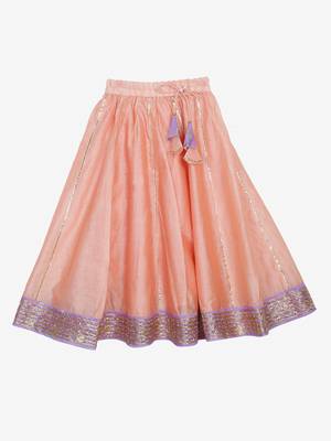 Saka Designs Jacquard Lehenga Choli Set In Mauve And Peach  3