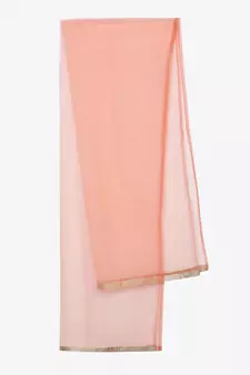 Saka Designs Jacquard Lehenga Choli Set In Mauve And Peach 