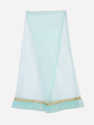 Saka Designs Sea Green Lehenga Choli With Gold Foil Print 4