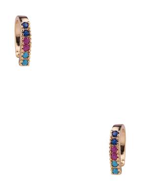 Gold cubic zirconia nose-ring 1