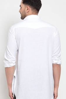 White plain cotton men-kurtas