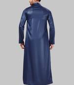 Blue plain cotton poly galabiyyas