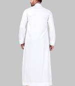 White plain cotton poly galabiyyas