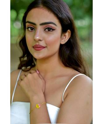 Mitali Jain Phase Gold Crescent Moon Enamel Bracelet 1