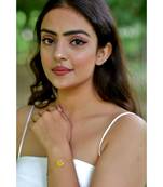 Mitali Jain Phase Gold Crescent Moon Enamel Bracelet