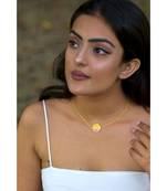 Mitali Jain Phase Gold Crescent Moon Enamel Necklace