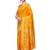 Yellow woven banarasi cotton saree with blouse