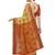 Yellow woven jacquard saree with blouse