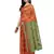 Orange woven jacquard saree with blouse